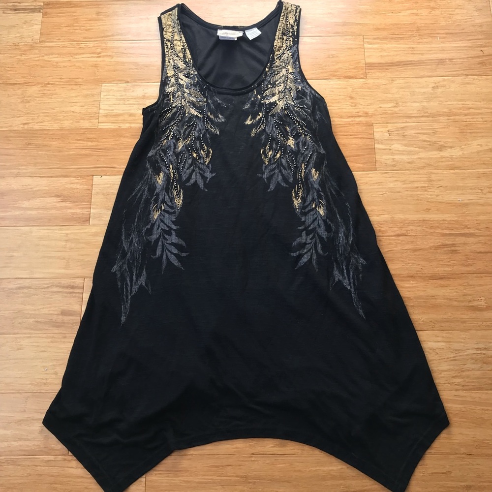Miss Me Beaded Feather Tank Dress - Picture 3 of 8